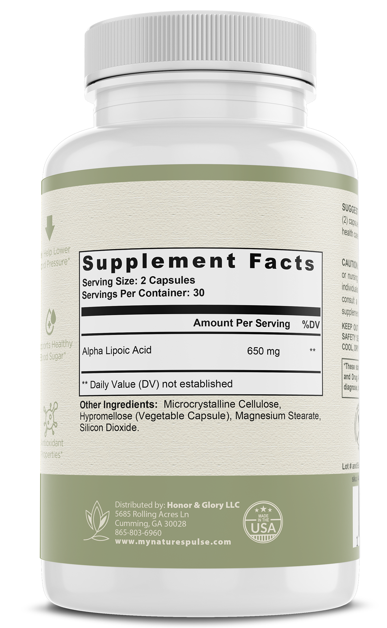 Nature's Pulse Alpha-lipoic acid (ALA)