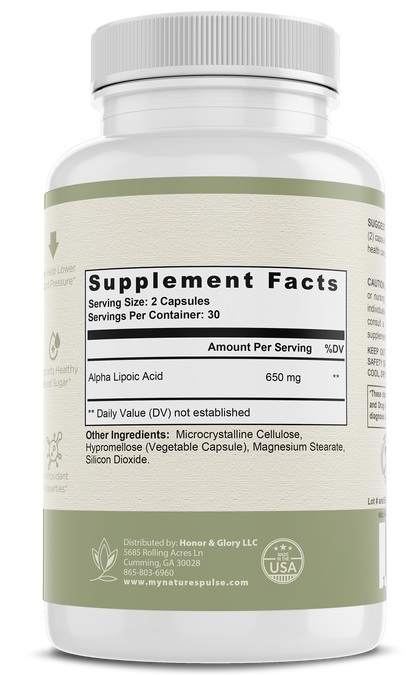 Nature's Pulse Alpha-lipoic acid (ALA)