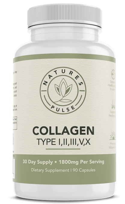 Nature's Pulse Organic Collagen Type I, II, III, V, X