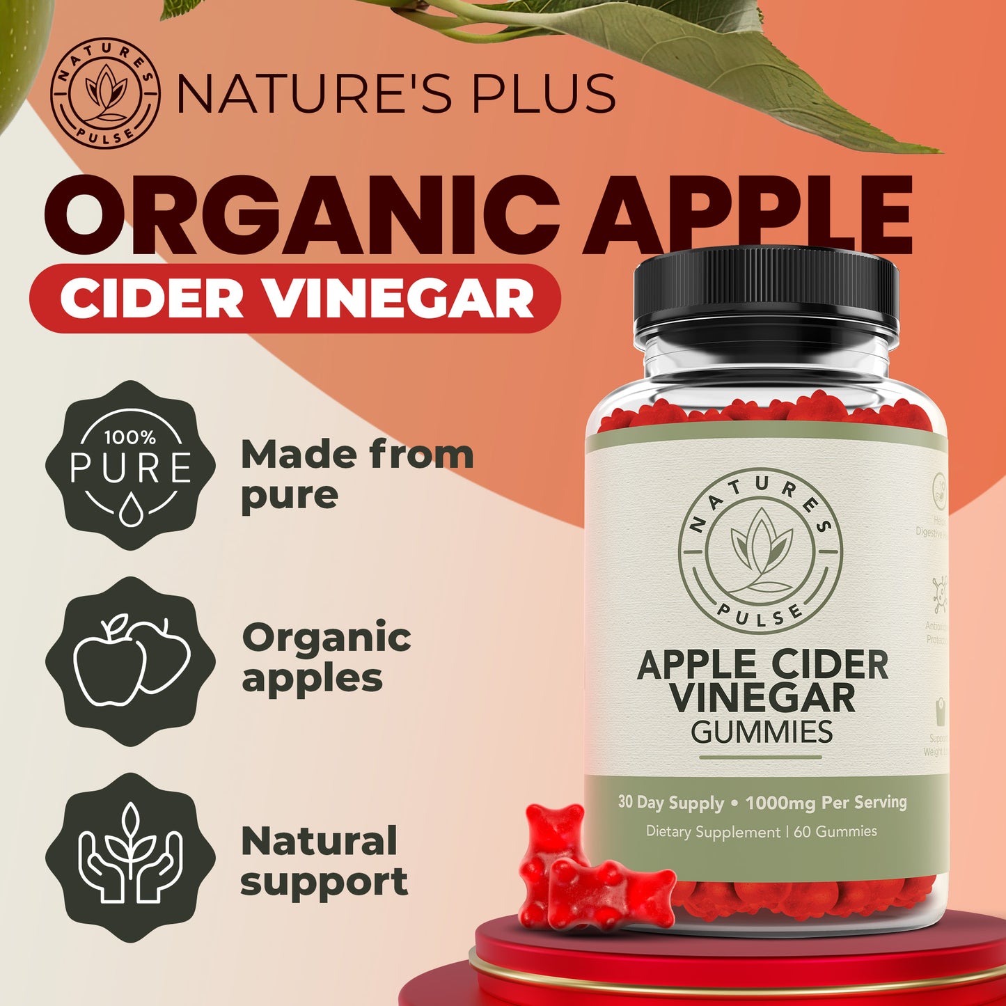 Nature's Pulse Apple Cider Vinegar Gummies