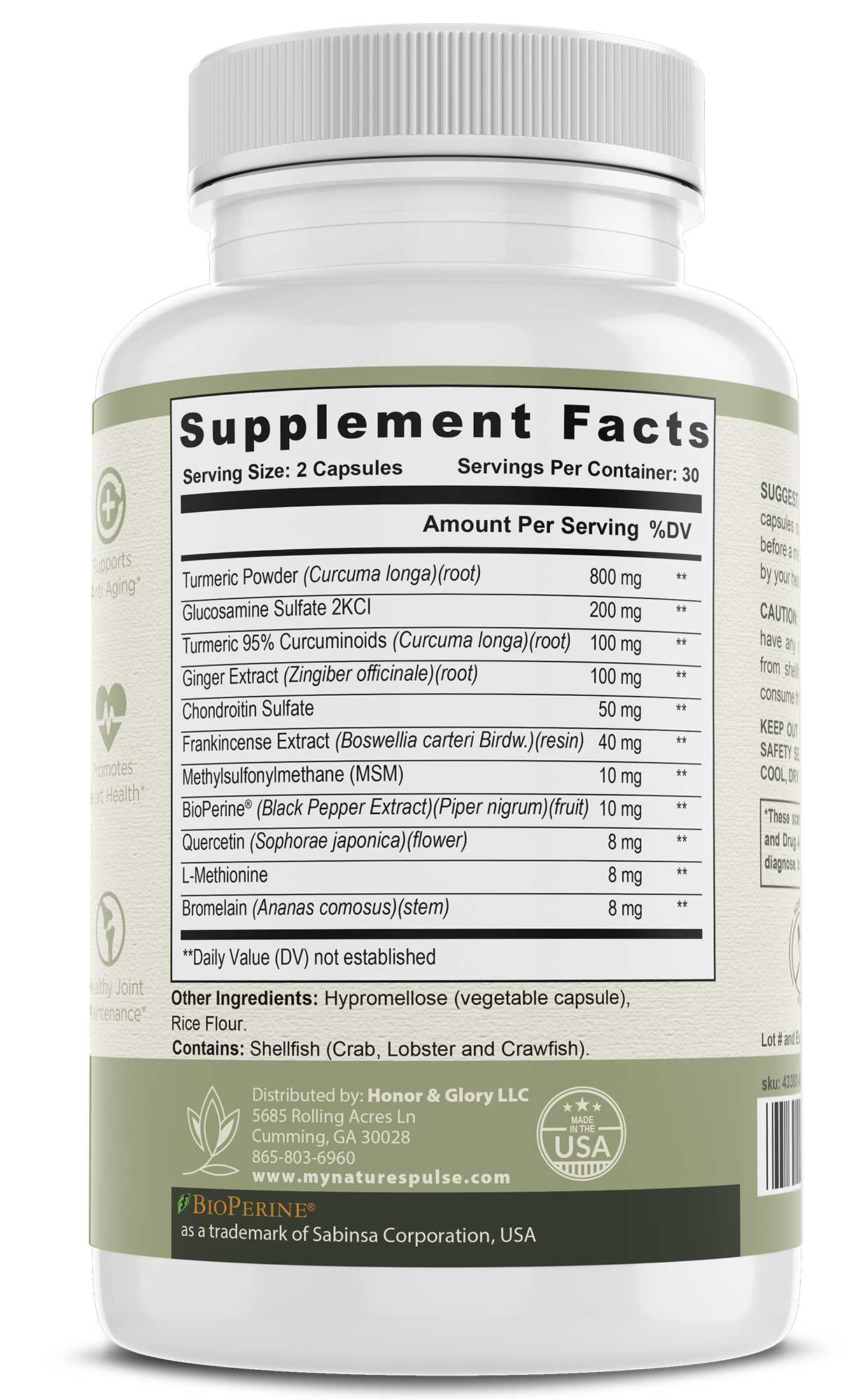 Nature's Pulse Organic Platinum Turmeric w/ BioPerine and Ginger - Nature’s Pulse